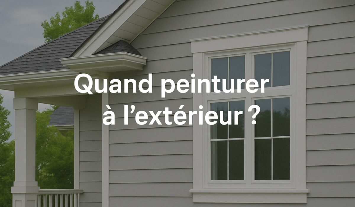 Quand peinturer à l'extérieur